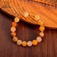 Bracelet Bohème en Agate Orange Fait Main – Bracelets et Joncs Tendance – Meilleures Ventes – Pierres Naturelles – Bracelet Unisexe en Perles de Rocaille