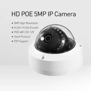 Revodata 5mp Outdoor Poe Ip Camera Vandaal Proof Waterdicht Ip65 Metalen Nachtzicht Beveiligingscamera Cctv Bewaking (I286-P-TS)