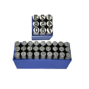 Xuqian kit de carimbo de joias, com alfabeto, conjunto de perfuradores para jóias, ferramentas de estampagem