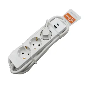 Electrical Extension Socket EU PD 20W Power Strips Cover With fast charging USB and Type-c