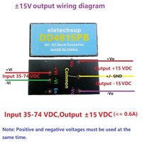 Convertisseur abaisseur de tension DC-DC doublement isolé DD4812PA DD4815PB 36/48/64/72V vers 12/24V pour vélos électriques, batteries au plomb, voitures, LED et audio B430