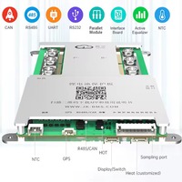 JKBMS 4S 8S 200A 400A Smart Active Balance BMS Sistem Manajemen Baterai LiFePO4 12V 24V RS485 CAN CE FCC Penyimpanan Energi 2 OZ