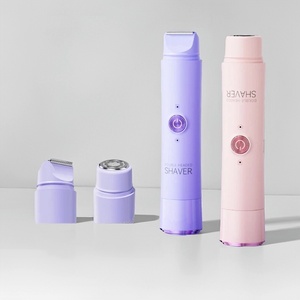 Afeitadora Eléctrica <span class=keywords><strong>de</strong></span> Doble Cabezal para Mujer, Herramienta Especial para el Hogar, para Recortar el <span class=keywords><strong>Vello</strong></span> Corporal y Púbico, para Afeitar las Partes Íntimas - Product Image 1