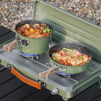 Poêles et poêles d'extérieur Cuisinières de camping Pots spéciaux de pique-nique Bouilloire Pot universel Ensemble portable Ensemble complet d'équipement