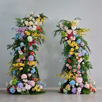 Composition florale personnalisable et colorée pour arche de mariage, fleurs artificielles en soie pour la décoration de lieux extérieurs