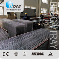 Machines de fabrication Besca, panier en acier inoxydable, support, grille métallique, bac à câbles