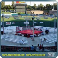 Structure d'éclairage de scène en aluminium pour la boxe, structure de support d'éclairage avec goujon