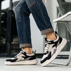 Nouvelles Chaussures Décontractées Basses pour Hommes 2025 – Tendance Sportive, Semelle Épaisse, Cuir Véritable, Style Marche - Product Image 1