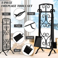 Décorations modernes pour la maison Ensemble d'outils de cheminée en métal bon marché Ensemble d'outils de feu en laiton massif vintage avec touche décorative