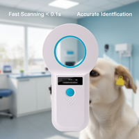 Escáner de Microchip RFID para Animales W90B 134.2kHz ISO11784/5 FDX-B, Lector Portátil para Perros y Gatos, Recargable por USB