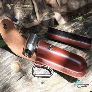 Stainless Steel Hand Drill With <b>Leather</b> Carry Case For Camping Outdoor Use - Product Image 4