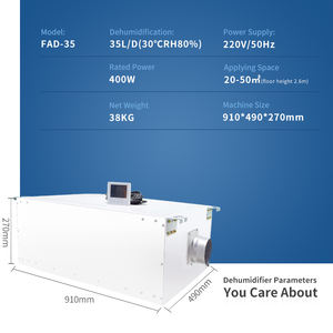 Déshumidificateur d'air <span class=keywords><strong>central</strong></span> à conduits de 35 L/D à haut rendement énergétique avec serpentin en cuivre de qualité supérieure - Product Image 5