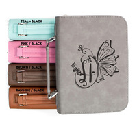 Funda Personalizada para Biblia con Cierre de Cuero PU, Estuche Tipo Tote para Mujer, Organizador de Viaje para Libros y Funda Protectora