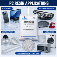 Granulés de PC ignifuges, résine de polycarbonate en granulés pour composants électriques, boîtiers d'éclairage LED, moulage par injection
