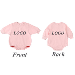 Roupas de Verão para Bebês <span class=keywords><strong>2026</strong></span>, Macacões Bubble para Meninos e Meninas, Bodysuit de Algodão French Terry Personalizado para Bebês Recém-Nascidos - Product Image 5
