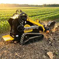 Nouvel accessoire hydraulique multifonctionnel pour chargeuse compacte, broyeur de souches d'arbres pour le défrichement des terres