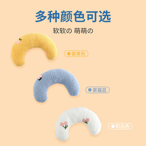 Pet Pillow Oval Plush <b>Dog</b> Bed Polyester Fiber Fill Hand Washable Four Seasons Use - Product Image 4