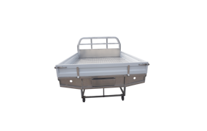 Aluminum Ute Tray With Round Tube Headboard 2100mm Customized Size Pickup <b>Truck</b> <b>Bed</b> Tray - Product Image 2