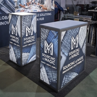 Stand d'exposition modulaire en ligne 10x10 Premium avec affichage rétroéclairé LED SEG pour le SOURCING à MAGIC Las Vegas 2027