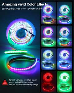 ไฟ LED แถบ COB คุณภาพสูงสำหรับตกแต่ง ขายส่ง 24VDC/12VDC USB RGB+W พร้อมรีโมทคอนโทรล 384LED/เมตร 5 เมตร ปรับความสว่างได้ ไฟแบ็คไลท์ทีวี ไม่มีจุดแสง - Product Image 4