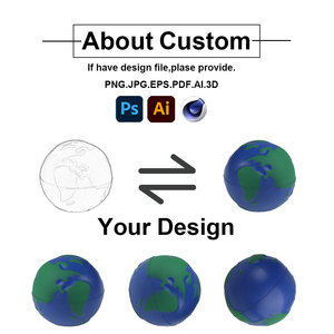 Mappa del mondo in schiuma di poliuretano palla antistress Globe giocattolo per adulti e bambini - Product Image 3