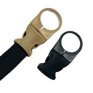 Trendy Retail Backpack Water Bottle Holder <b>Hooks</b> Molle Hanging Strap Webbing Buckle <b>Clip</b> Khaki Colors Plastic Classic - Product Image 1