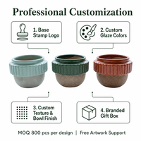 Mini pots à bonsaï classiques en porcelaine émaillée, ensemble de 14*14*11cm, kits de propagation, vente en gros pour la décoration de la maison et du jardin, pour les fleurs