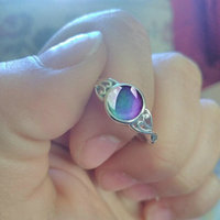 Bague ronde en pierre précieuse, bague d'humeur changeante avec changement d'humeur, contrôle de la température, cadeau pour femmes, 1 pièce
