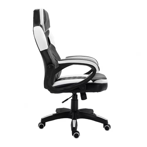 Nouvelle conception, chaise de gaming ergonomique confortable en cuir noir et blanc, chaise de bureau de course 5604 - Product Image 2
