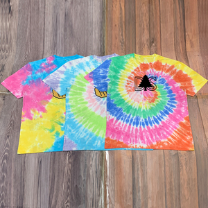 T-shirt Tie-Dye Confortable en Coton 100% pour Homme, Coupe Ample, Broderie Personnalisée de Haute Qualité, Nouvelle Collection Été - Product Image 5