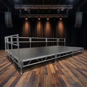 Escenario Modular de 4x8 pies para Eventos de Iglesia, Plataforma de Escenario Portátil de Aluminio Resistente para Conciertos y Festivales - Product Image 1