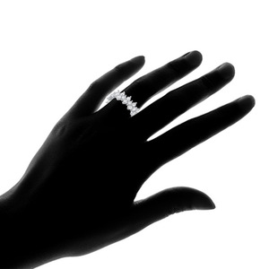 Anello a fascia con cristalli pavé a cerchio intero per donna, accessori minimalisti alla moda per l'uso quotidiano - Product Image 3