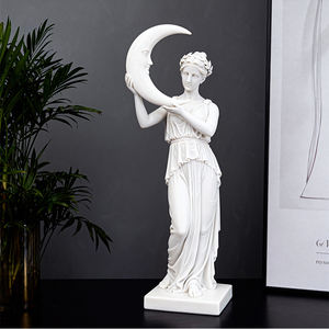 Sculptures en résine de déesse grecque <span class=keywords><strong>classique</strong></span> (Assiette/Lune/Blé) Décoration vintage pour la maison et le bureau Ornements d'art pour le salon Tabletop - Product Image 2