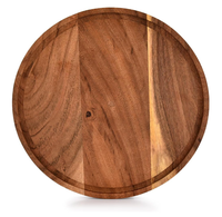 Planche à découper ronde en bois d'acacia, écologique, durable, plateau de service, plat décoratif pour la maison, la cuisine, la restauration