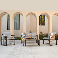 Chaise longue d'extérieur moderne, protection solaire, structure en alliage d'aluminium, coussin imperméable pour cour, terrasse, jardin