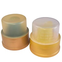 Bouchon de bouteille de lessive en plastique avec drain, 1L avec bouchon gradué et bec verseur, adapté aux bouteilles de lessive
