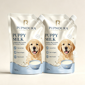 Bolsas de aluminio con boquilla para envasado de alimentos líquidos para mascotas, personalizadas de fábrica, para sopa de perro, caldo de hueso, leche para cachorros y productos funcionales. - Product Image 6