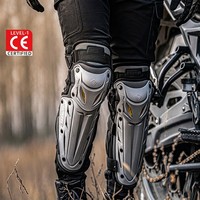 Coudières et genouillères de moto pour hommes, motocross, tout-terrain, VTT, certifiées CE, coque en PP, mousse haute densité