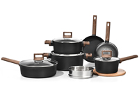Ensemble de casseroles et poêles antiadhésives durables de 15 pièces pour la cuisson à domicile