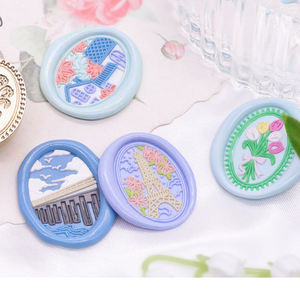 植物建築部門の楕円形ワックスシールスタンプレトロシーリングワックススタンプヘッド - Product Image 3