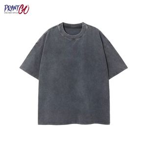 Heavyweight biểu tượng tùy chỉnh 3D thư 100% cotton nặng trọng lượng axit rử<span class=keywords><strong>a</strong></span> lỏng phù hợp với thời trang dạo phố dập nổi T-Shirt - Product Image 4