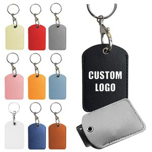 Promotional Pu Leather Commemorative Small Gift <b>Access</b> <b>Control</b> <b>Card</b> Holder Custom Mini Keychain With Logo - Product Image 1