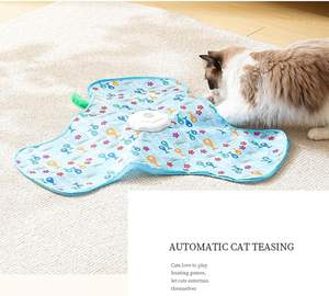 Juguetes para gatos Hide and Seek, pluma móvil impredecible en la cubierta, juguete de varita interactiva para gatitos, juguete para gatos recargable automático - Product Image 6