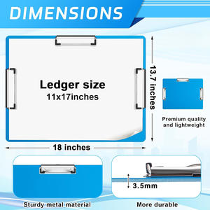 Portapapeles 11x17 con <span class=keywords><strong>Tres</strong></span> Clips, Azul, Extra Grande, Horizontal, para Dibujo, Bocetos, <span class=keywords><strong>Paisajes</strong></span>, para la Escuela y Oficina - Product Image 2
