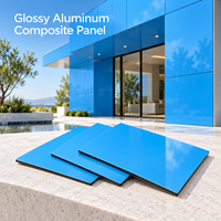 Panneau composite en aluminium blanc brillant enduit FEVE de 3 mm 4x8 pieds pour revêtement d'entrée de salle d'exposition