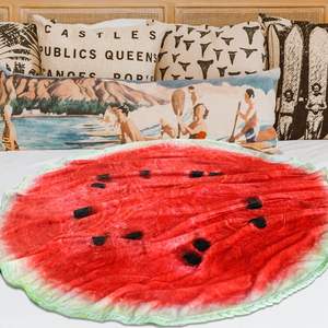 Couverture de nourriture réaliste-Jeté de pastèque en flanelle super douce pour adultes <span class=keywords><strong>et</strong></span> enfants Nouveauté drôle de style occidental - Product Image 2