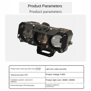 3-chế độ bốn ống kính <span class=keywords><strong>Led</strong></span> Đèn Pha Xe Máy Mini Spotlight với <span class=keywords><strong>DRL</strong></span> hổ phách chạy làm việc đèn sương mù xe tải xe nhấp nháy chức năng - Product Image 6