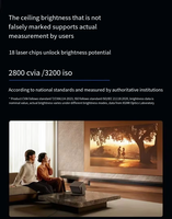 Projecteur domestique XGIMI RS20 Plus 4K RGB Triple Laser 3200 Lumens avec son intégré Harman/DTS, compatible 3D, Netflix, HDR, DLP, IMAX, portable