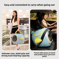 Nouvelle poussette pliable pour animaux de compagnie, cadre en alliage d'aluminium, chariot de voyage capsule spatiale, double usage (voiture et poussette), facile et pratique pour libérer les mains