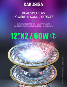 Kakusiga ลำโพงคาราโอเกะแบบพกพาลำโพงไร้สายมาใหม่พร้อมไมโครโฟนคู่ลำโพงไร้สาย BT 5.2 - Product Image 5